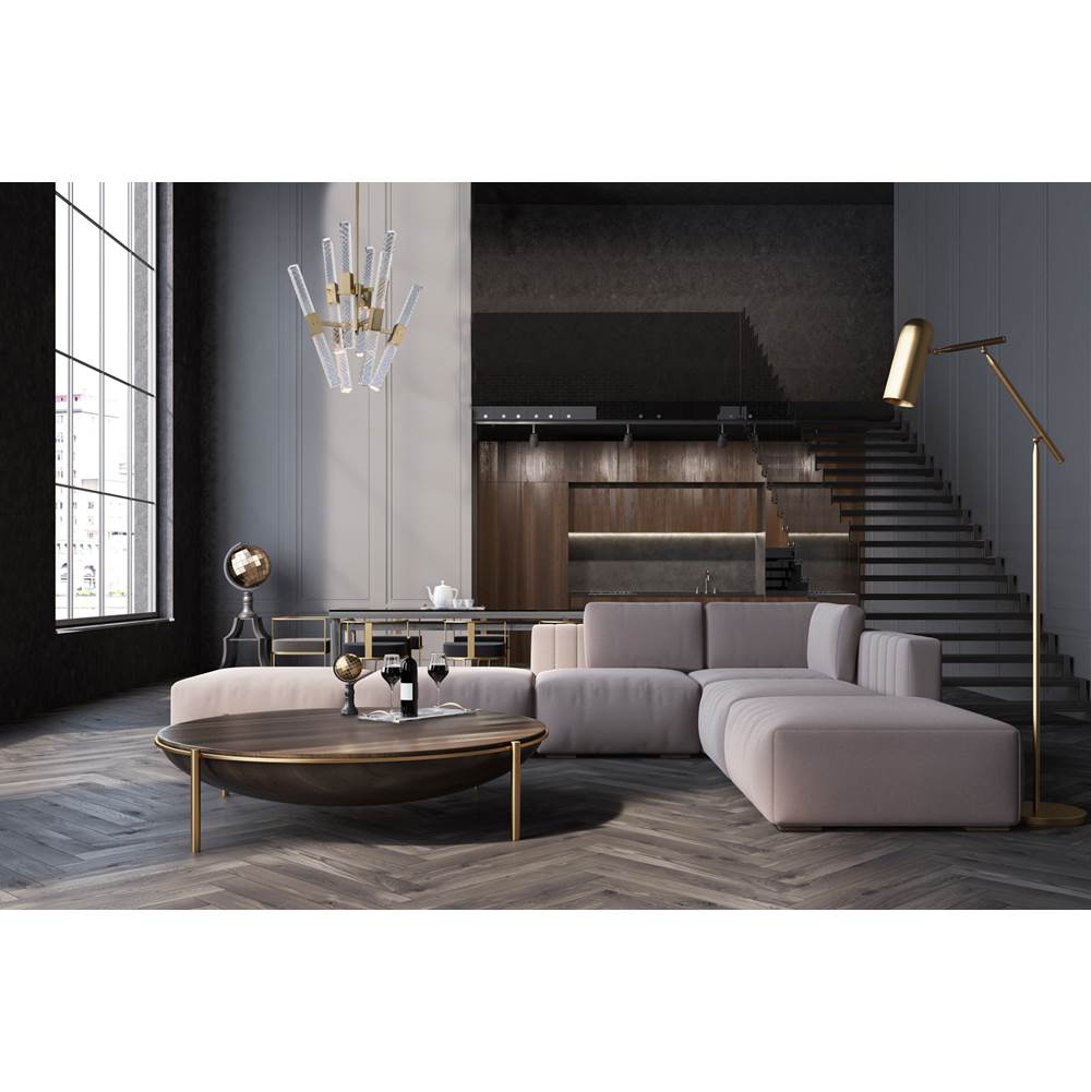 Allegri By Kalco Lighting 034970-038-FR001 Brushed Champagne Gold Apollo 26-in 1 Light Led Brushed Champagne Gold/clear Chandelier Image 3