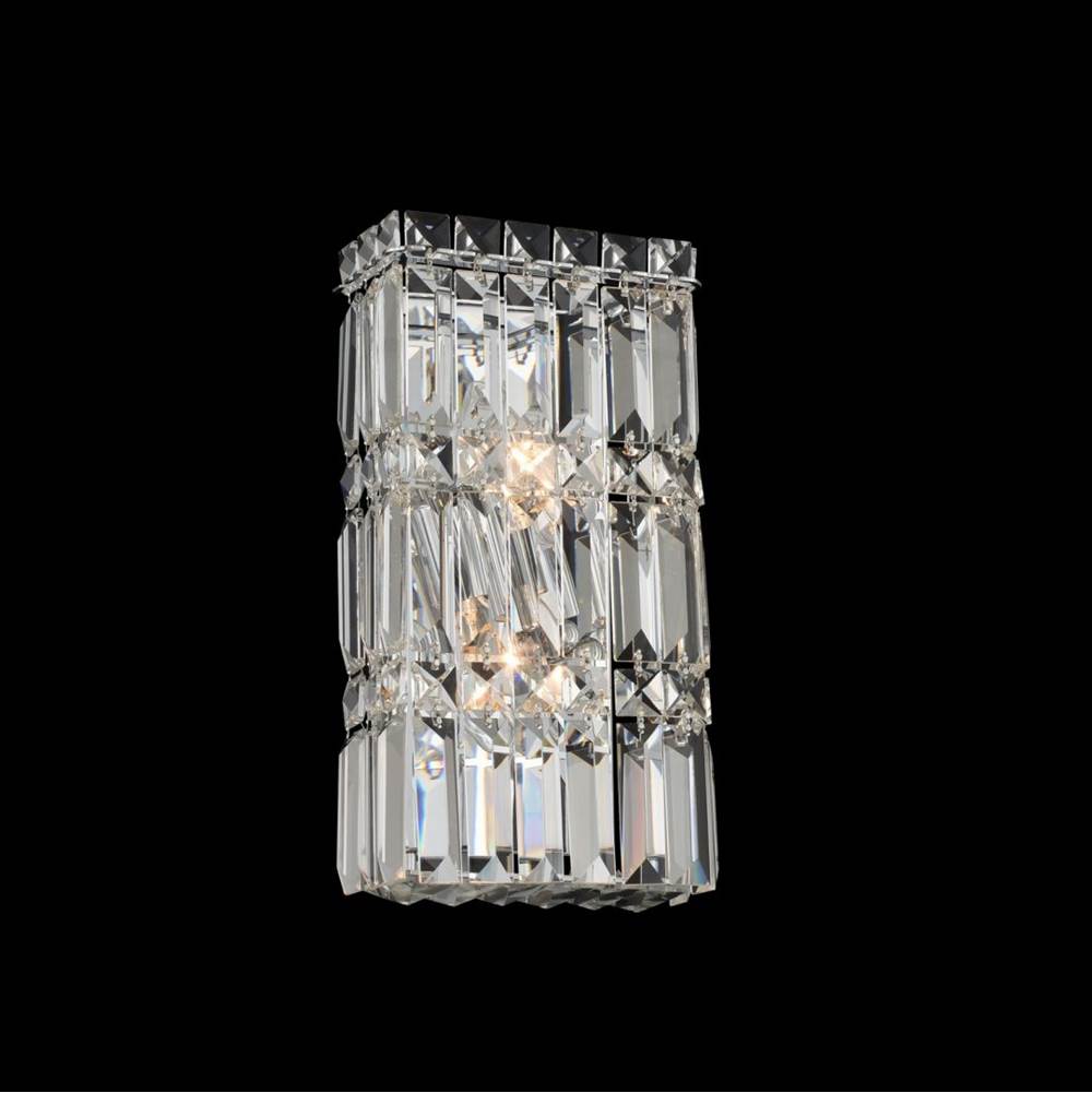 Allegri By Kalco Lighting Rettangolo 12.5-in 2 Light Socket Chrome/clear Wall Sconce