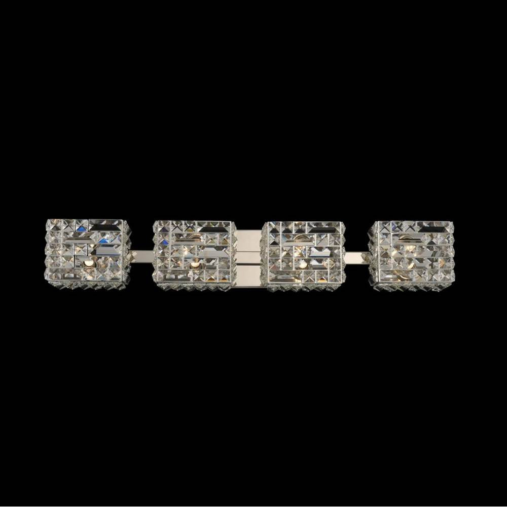 Allegri By Kalco Lighting 035234-046-FR001 Polished Nickel Marazzi 31-in 4 Light Socket Polished Nickel/clear Vanity Light Image 1