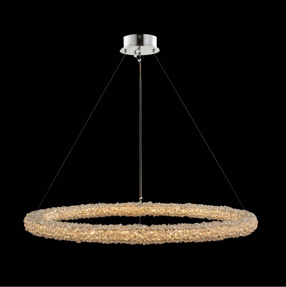 Allegri By Kalco Lighting Lina 38-in 1 Light Led Chrome/clear Chandelier