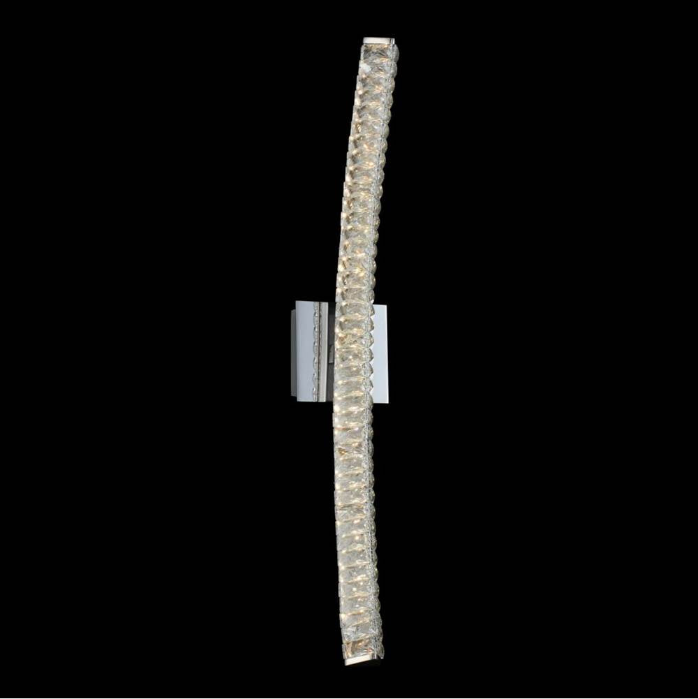 Allegri By Kalco Lighting Aries 32-in 1 Light Led Chrome/clear Wall Sconce