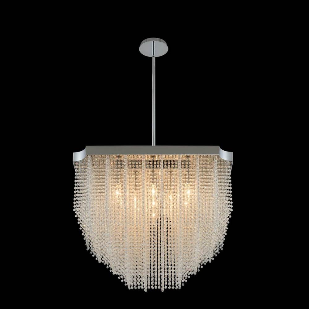Allegri By Kalco Lighting 036051-010-FR001 Chrome Tenda 20-in 8 Light Socket Chrome/clear Chandelier Image 1