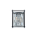 Allegri By Kalco Lighting Joni 11.5-in 2 Light Socket Matte Black (fluorocarbon)/clear Wall Sconce