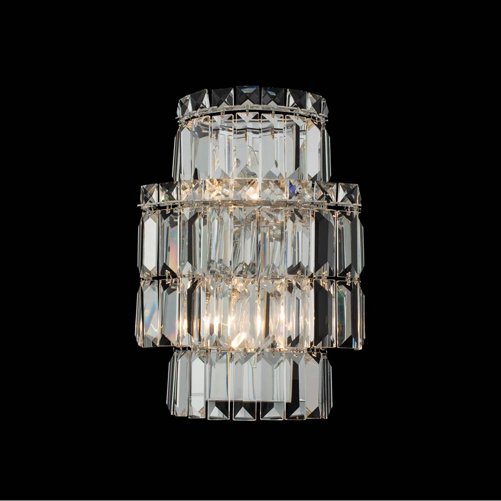 Allegri By Kalco Lighting Livelli 12-in 2 Light Socket Chrome/clear Wall Sconce