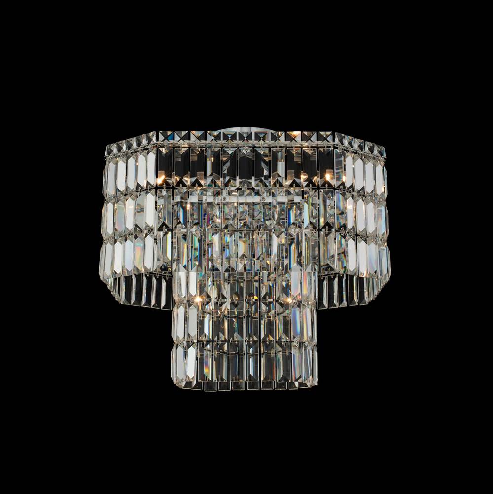 Allegri By Kalco Lighting Livelli 18-in 1 Light Socket Chrome/clear Semi-flush Mount