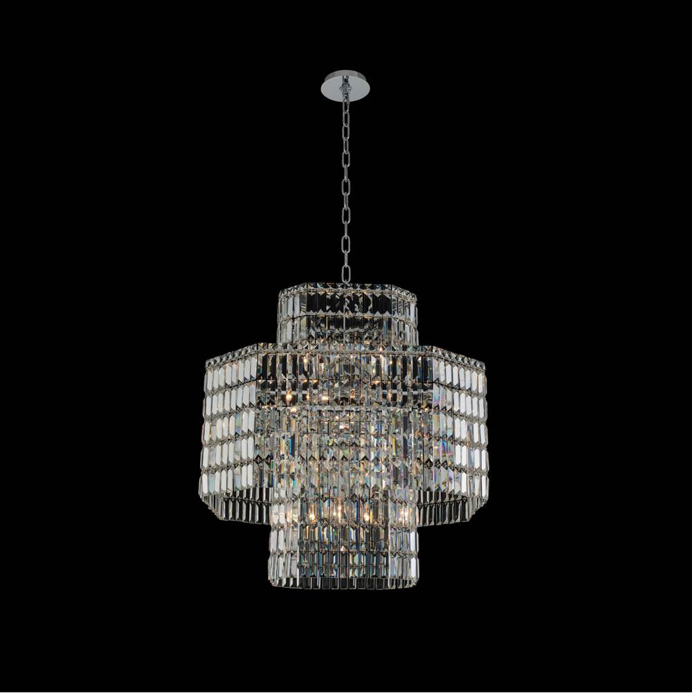 Allegri By Kalco Lighting Livelli 28.5-in 16 Light Socket Chrome/clear Chandelier