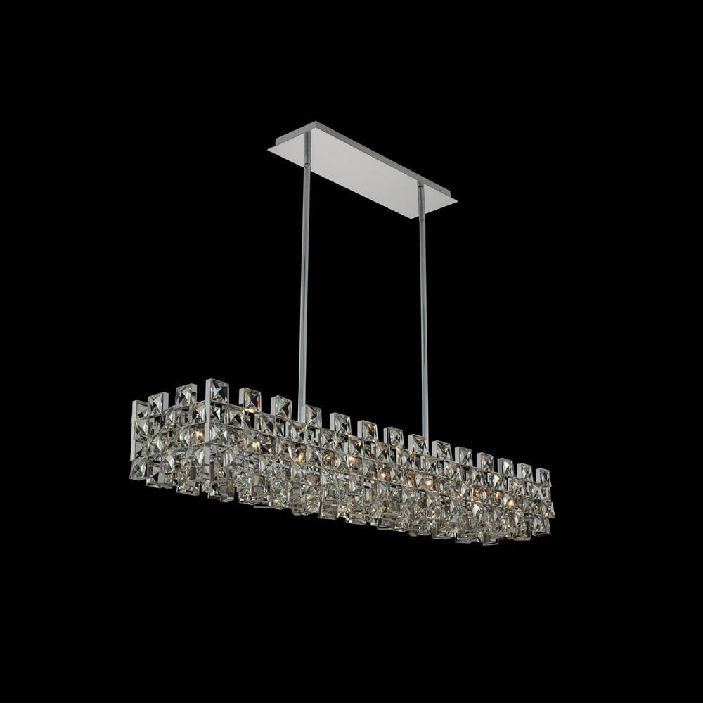 Allegri By Kalco Lighting Piazze 45-in 8 Light Socket Chrome/clear Linear Pendant