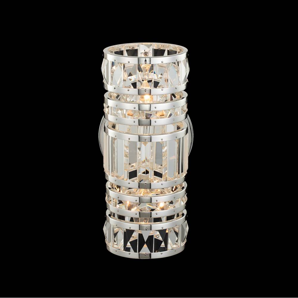 Allegri By Kalco Lighting 037021-014-FR001 Silver Strato 12-in 2 Light Socket Silver/clear Wall Sconce Image 2