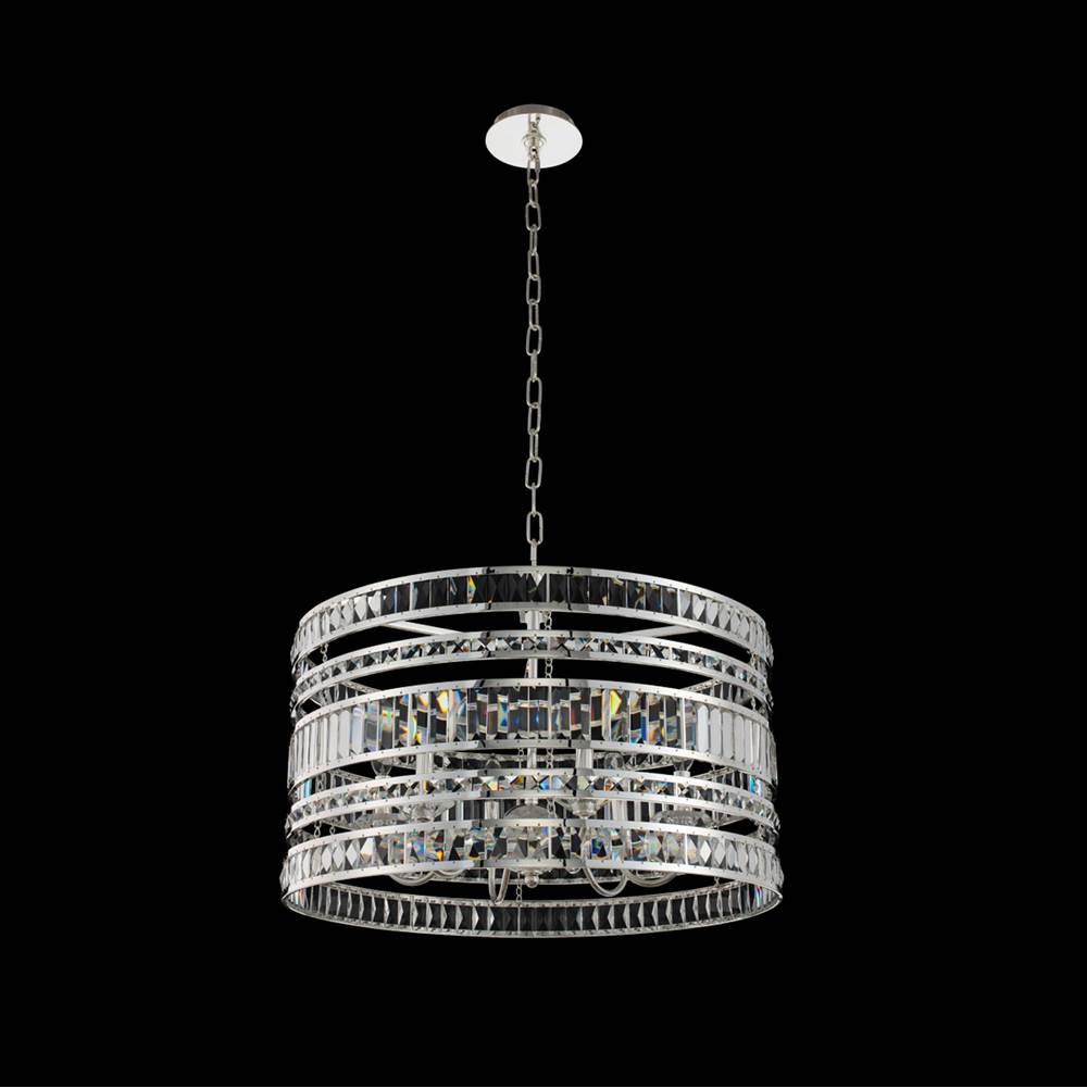 Allegri By Kalco Lighting Strato 25.5-in 6 Light Socket Silver/clear Chandelier