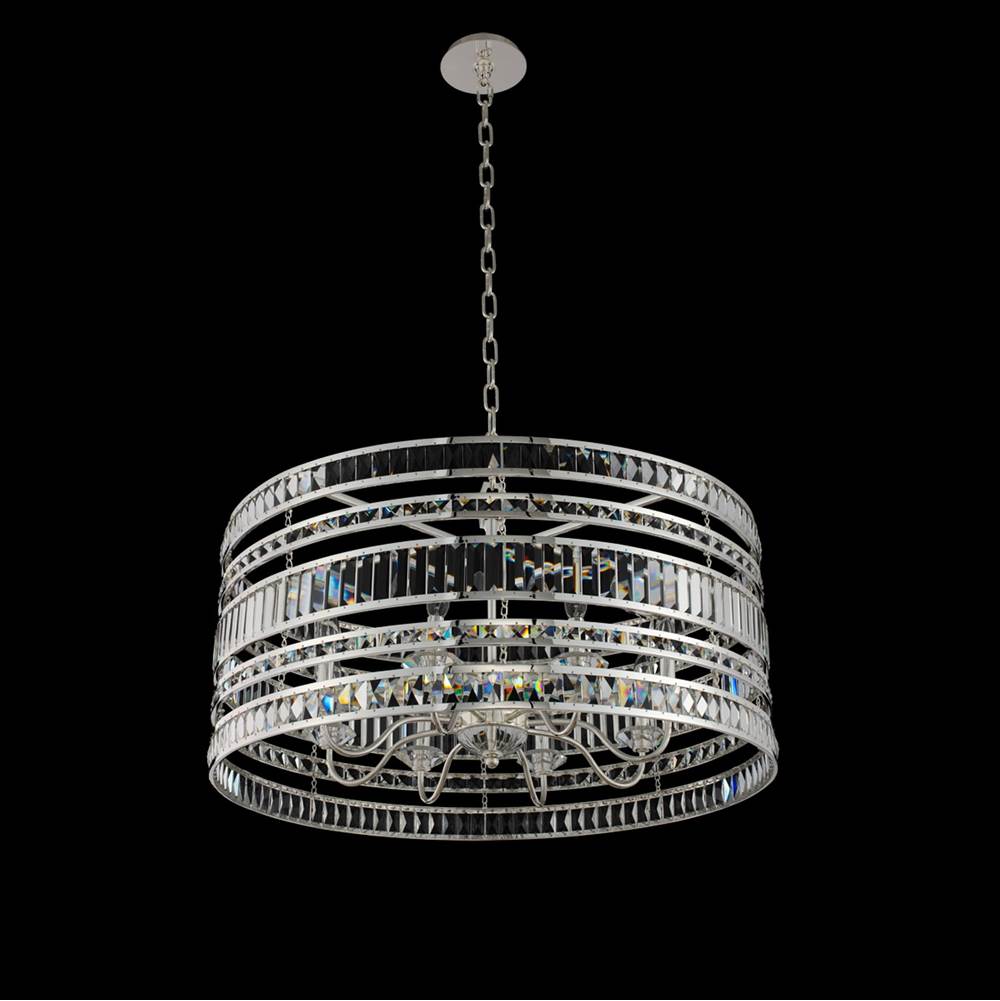Allegri By Kalco Lighting Strato 31.5-in 8 Light Socket Silver/clear Chandelier
