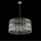 Allegri By Kalco Lighting Strato 31.5-in 8 Light Socket Silver/clear Chandelier