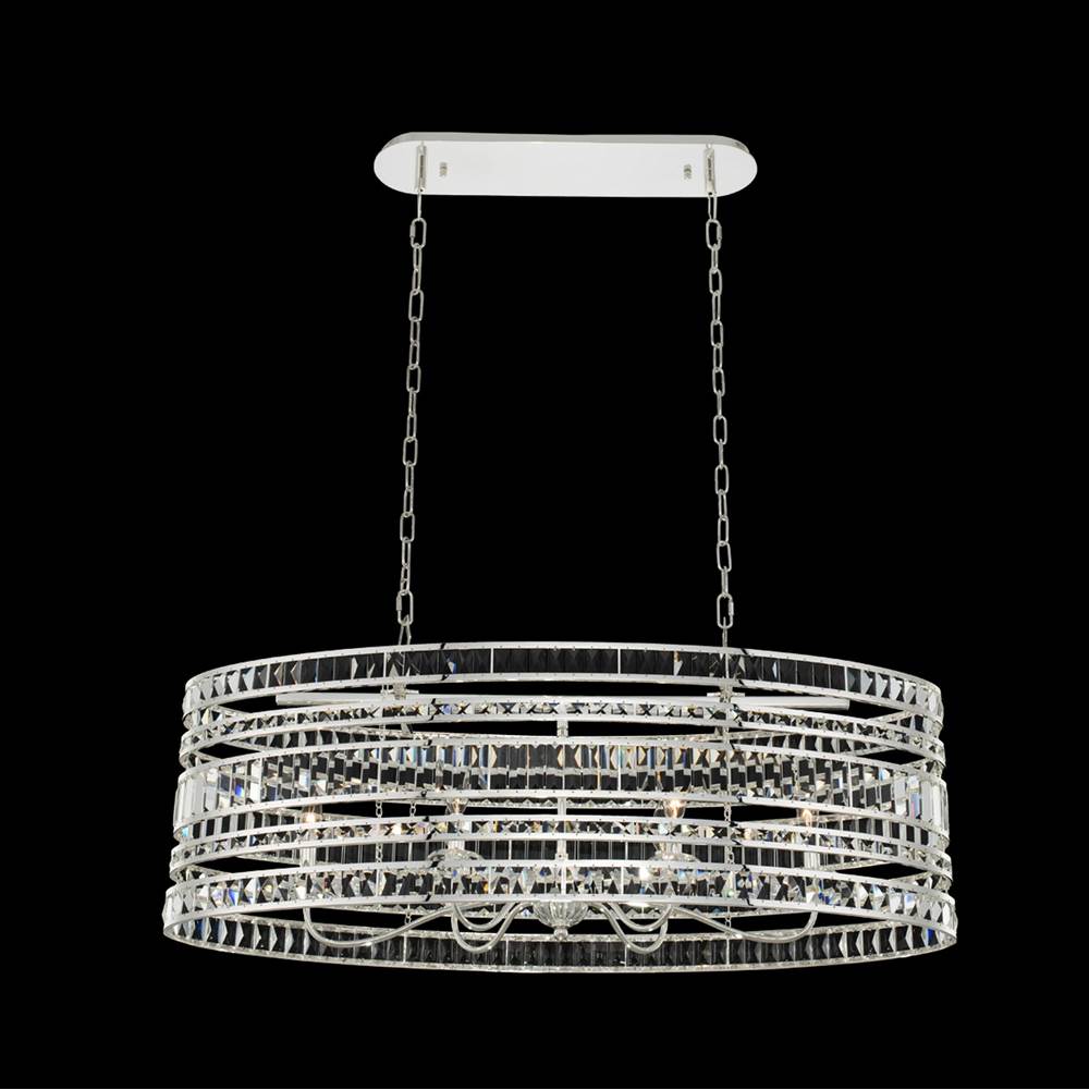 Allegri By Kalco Lighting 037061-014-FR001 Silver Strato 42-in 12 Light Socket Silver/clear Linear Pendant Image 1