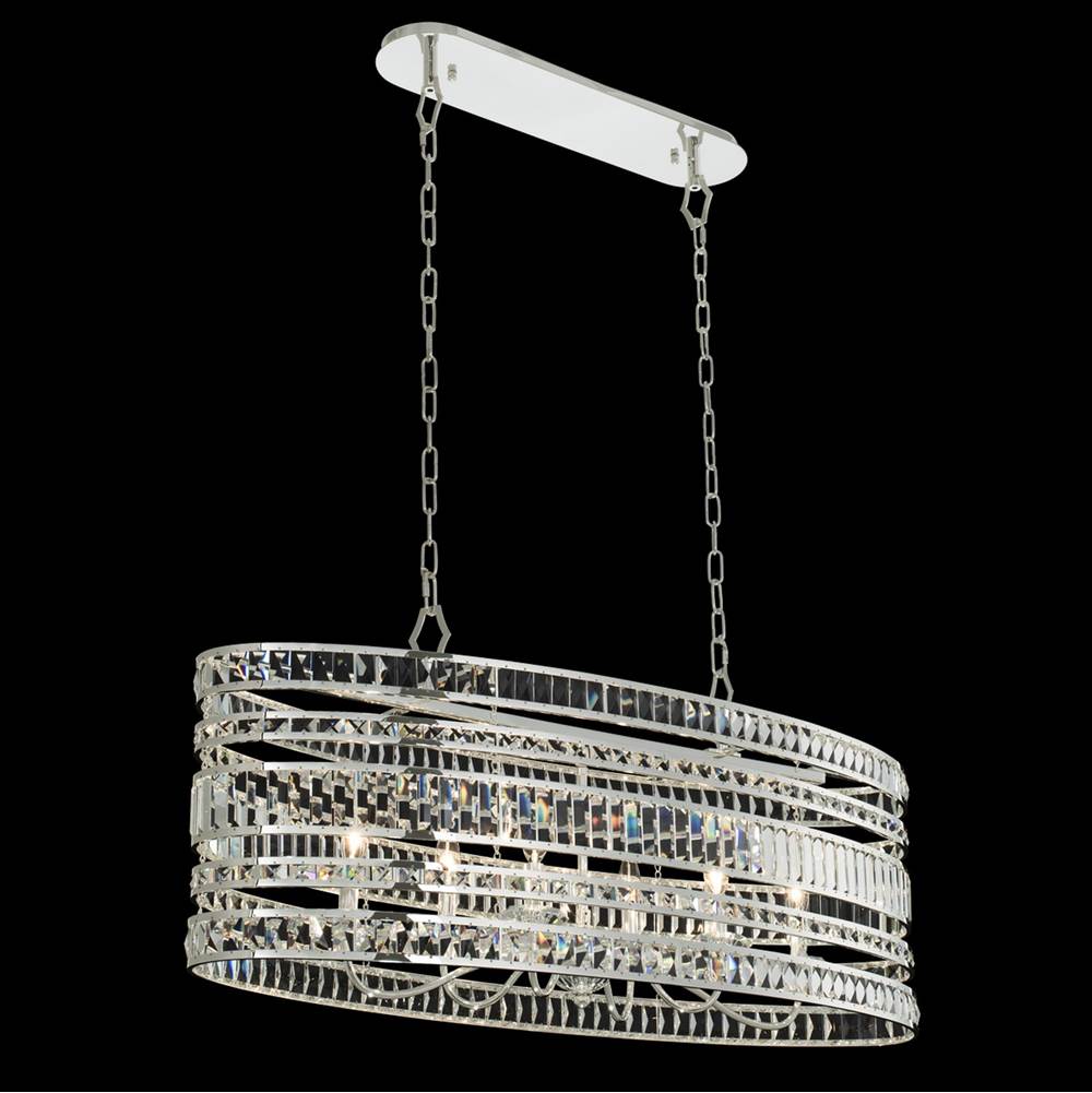Allegri By Kalco Lighting Strato 42-in 12 Light Socket Silver/clear Linear Pendant