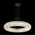 Allegri By Kalco Lighting Tamburo 34-in 1 Light Led Matte Black (fluorocarbon)/clear Chandelier
