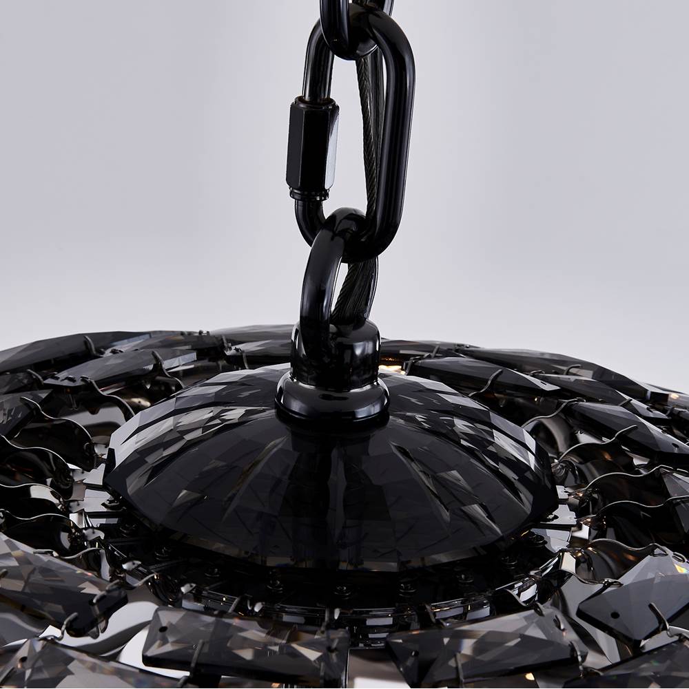 Allegri By Kalco Lighting 037257-184-FR102 Black Nickel Alta 36-in 16 Light Socket Black Nickel/plated Smokey Chandelier Image 3