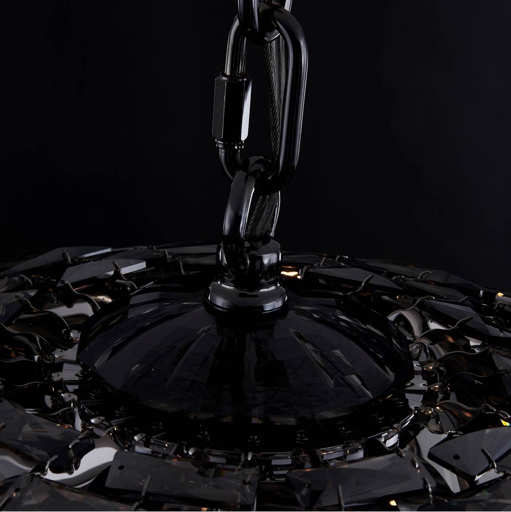Allegri By Kalco Lighting 037257-184-FR102 Black Nickel Alta 36-in 16 Light Socket Black Nickel/plated Smokey Chandelier Image 4