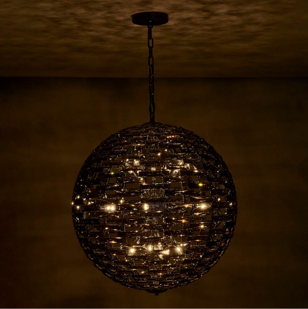 Allegri By Kalco Lighting 037257-184-FR102 Black Nickel Alta 36-in 16 Light Socket Black Nickel/plated Smokey Chandelier Image 2