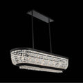 Allegri By Kalco Lighting Terzo 48-in 7 Light Socket Matte Black (fluorocarbon)/clear Linear Pendant