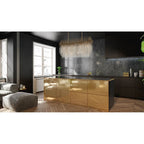 Allegri By Kalco Lighting Estrella 42-in 9 Light Socket Brushed Champagne Gold/clear Linear Pendant