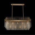 Allegri By Kalco Lighting 037661-038-FR001 Brushed Champagne Gold Estrella 42-in 9 Light Socket Brushed Champagne Gold/clear Linear Pendant Image 1