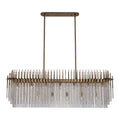 Allegri By Kalco Lighting 037662-038-FR001 Brushed Champagne Gold Estrella 59.25-in 13 Light Socket Brushed Champagne Gold/clear Linear Pendant Image 1