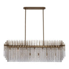 Allegri By Kalco Lighting 037662-038-FR001 Brushed Champagne Gold Estrella 59.25-in 13 Light Socket Brushed Champagne Gold/clear Linear Pendant Image 1