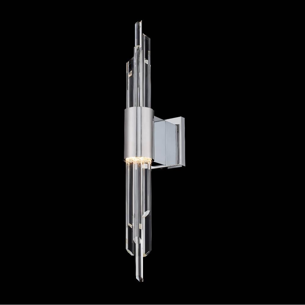 Allegri By Kalco Lighting Lucca 6-in 1 Light Led Chrome/clear Wall Sconce