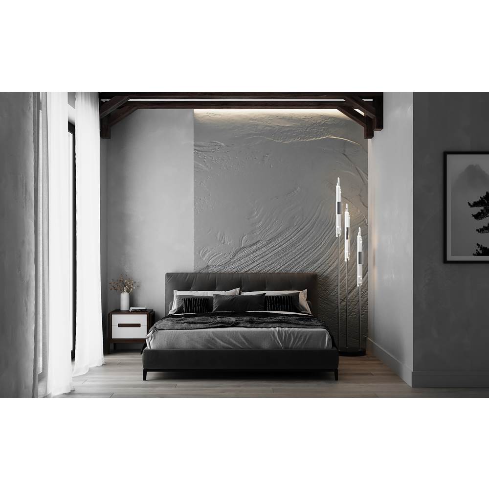 Allegri By Kalco Lighting 037996-010-FR001 Chrome Lucca 72-in 3 Light Led Chrome/clear Floor Lamp Image 2