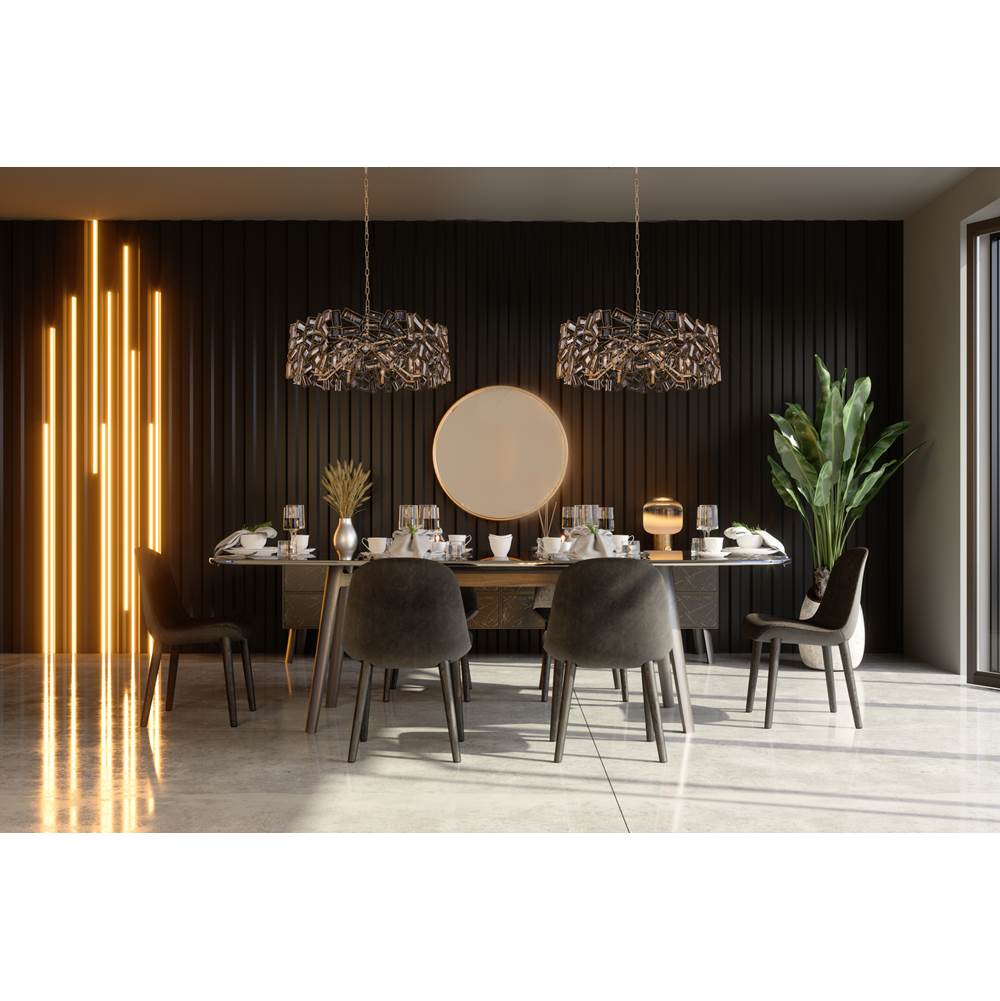 Allegri By Kalco Lighting Inclanata 34-in 8 Light Socket Winter Brass/clear Chandelier