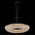 Allegri By Kalco Lighting Zaga 26-in 1 Light Led Matte Black (fluorocarbon)/clear Chandelier