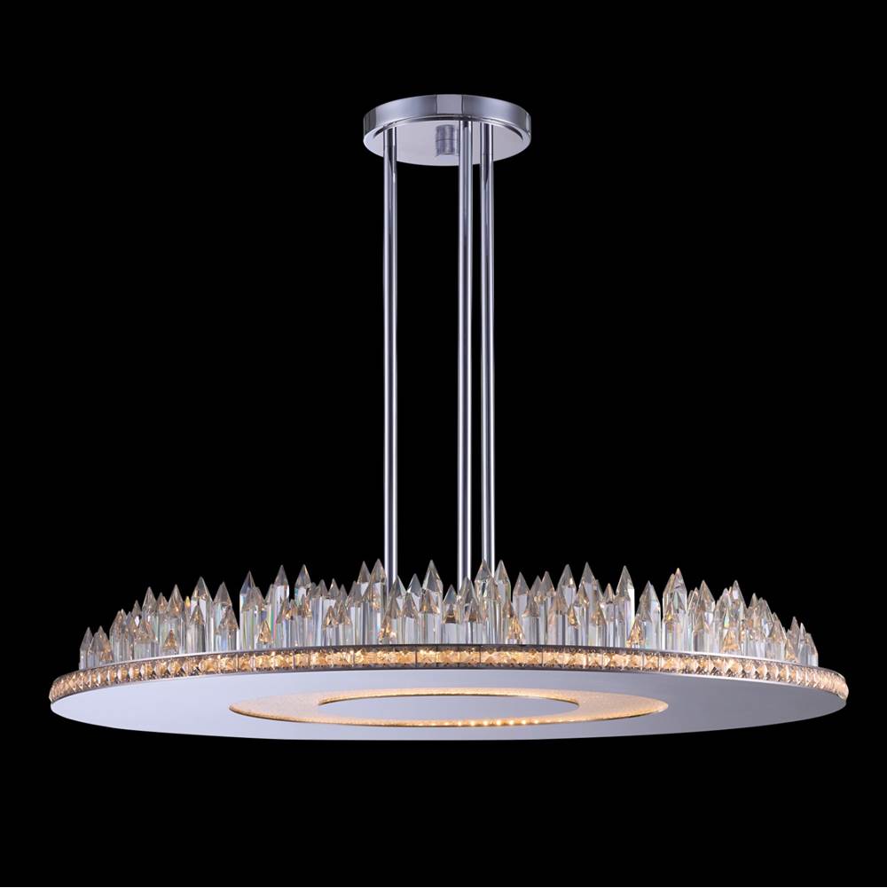 Allegri By Kalco Lighting Orizzonte 36-in 1 Light Led Chrome/clear Chandelier