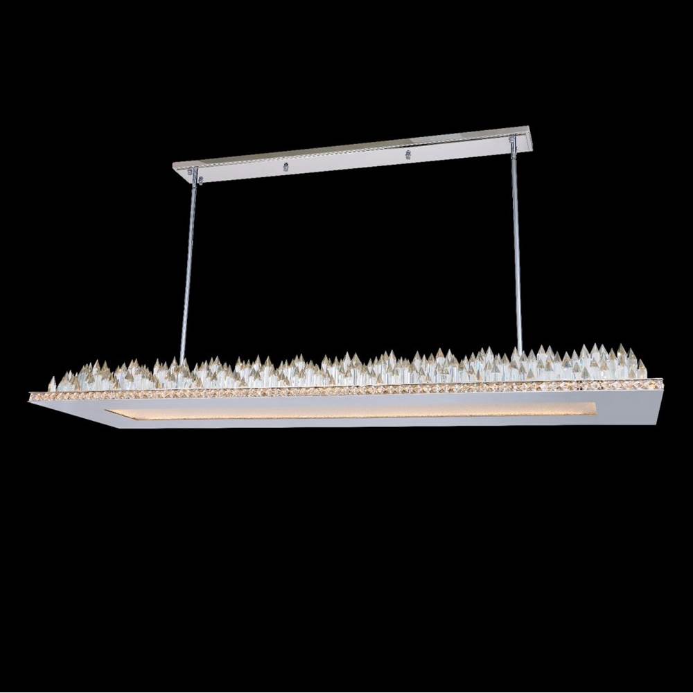 Allegri By Kalco Lighting Orizzonte 60-in 1 Light Led Chrome/clear Linear Pendant