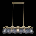Allegri By Kalco Lighting Piatta 47-in 6 Light Socket Brushed Brass/clear Linear Pendant