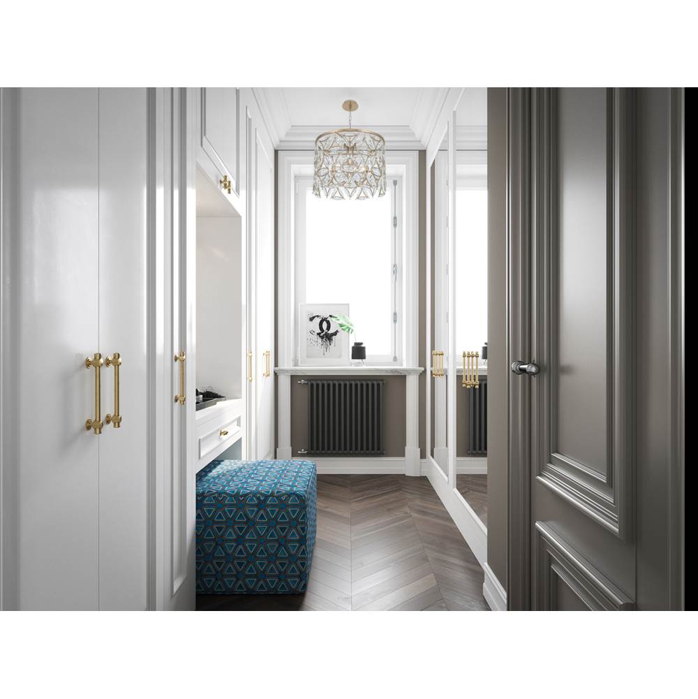 Allegri By Kalco Lighting Triangulo 22-in 4 Light Socket True Brass/clear Pendant