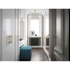 Allegri By Kalco Lighting Triangulo 22-in 4 Light Socket True Brass/clear Pendant