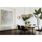 Allegri By Kalco Lighting Triangulo 60-in 8 Light Socket True Brass/clear Linear Pendant