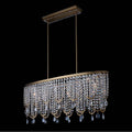 Allegri By Kalco Lighting Vezzo 45-in 6 Light Socket Winter Brass/clear Linear Pendant