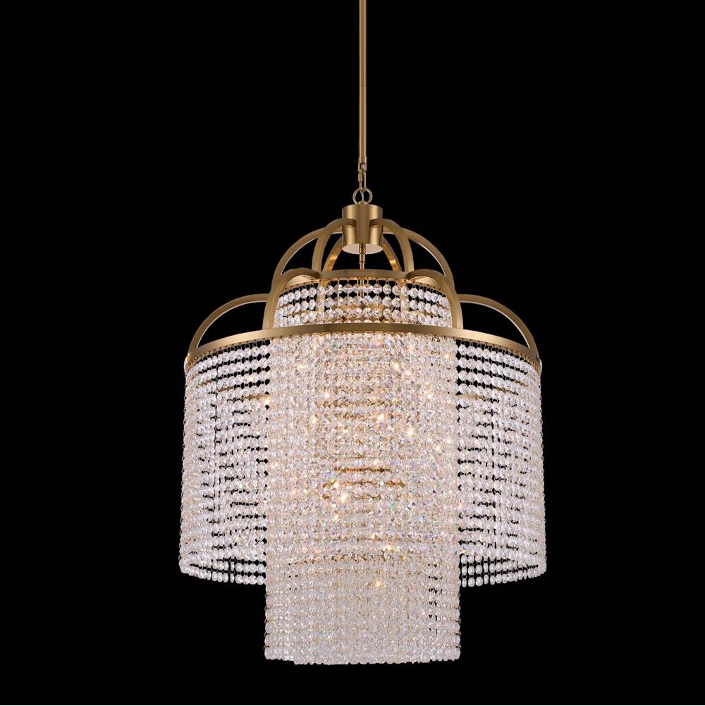Allegri By Kalco Lighting Torta 27-in 12 Light Socket True Brass/clear Chandelier