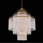 Allegri By Kalco Lighting 039872-062-FR001 True Brass Torta 40-in 18 Light Socket True Brass/clear Chandelier Image 1