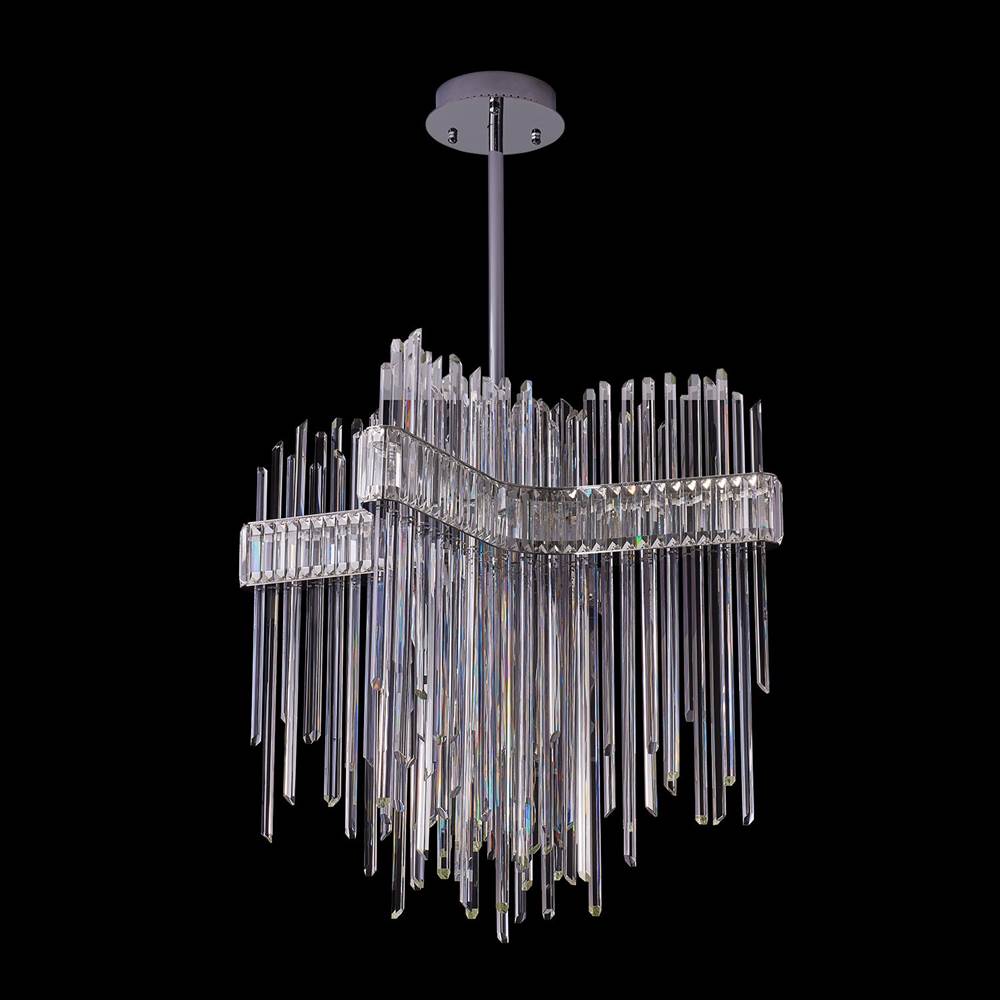 Allegri By Kalco Lighting Piovere 36-in 1 Light Led Chrome/clear Chandelier