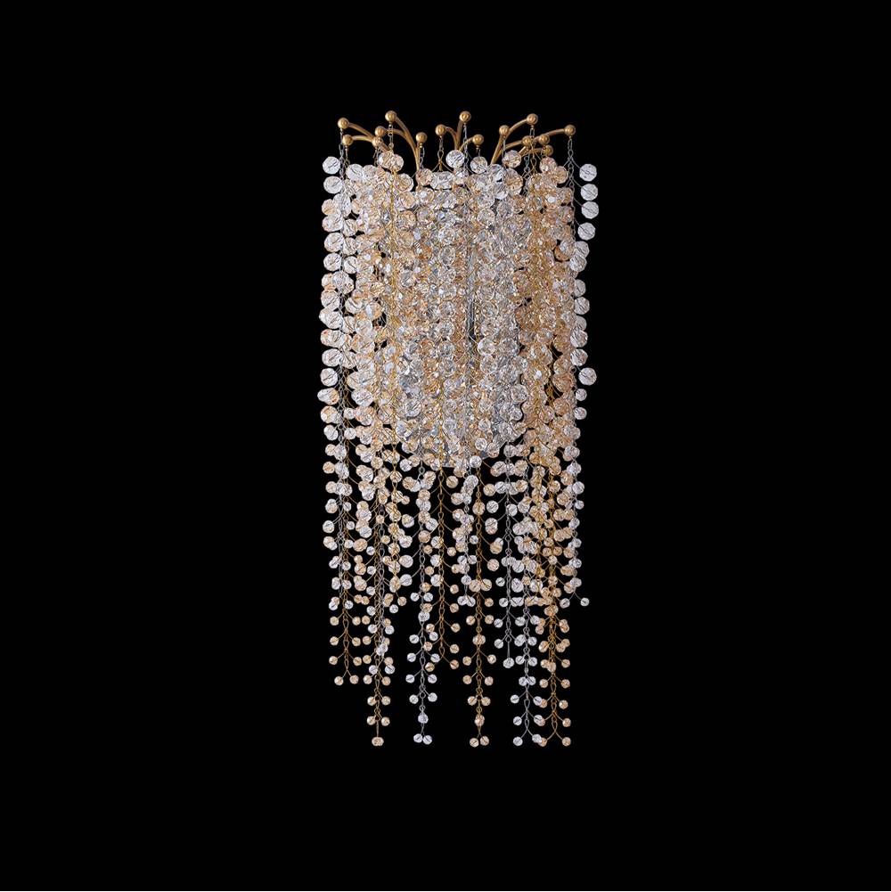 Allegri By Kalco Lighting 040523-062-FR008 True Brass Fuji 27-in 3 Light Socket True Brass Wall Sconce Image 3