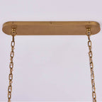 Allegri By Kalco Lighting Fuji 60-in 12 Light Socket True Brass Linear Pendant