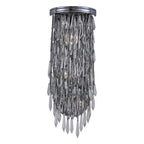 Allegri By Kalco Lighting 040623-010-FR001 Chrome Frangia 22-in 3 Light Socket Chrome/clear Wall Sconce Image 1