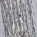 Allegri By Kalco Lighting 040623-010-FR001 Chrome Frangia 22-in 3 Light Socket Chrome/clear Wall Sconce Image 3