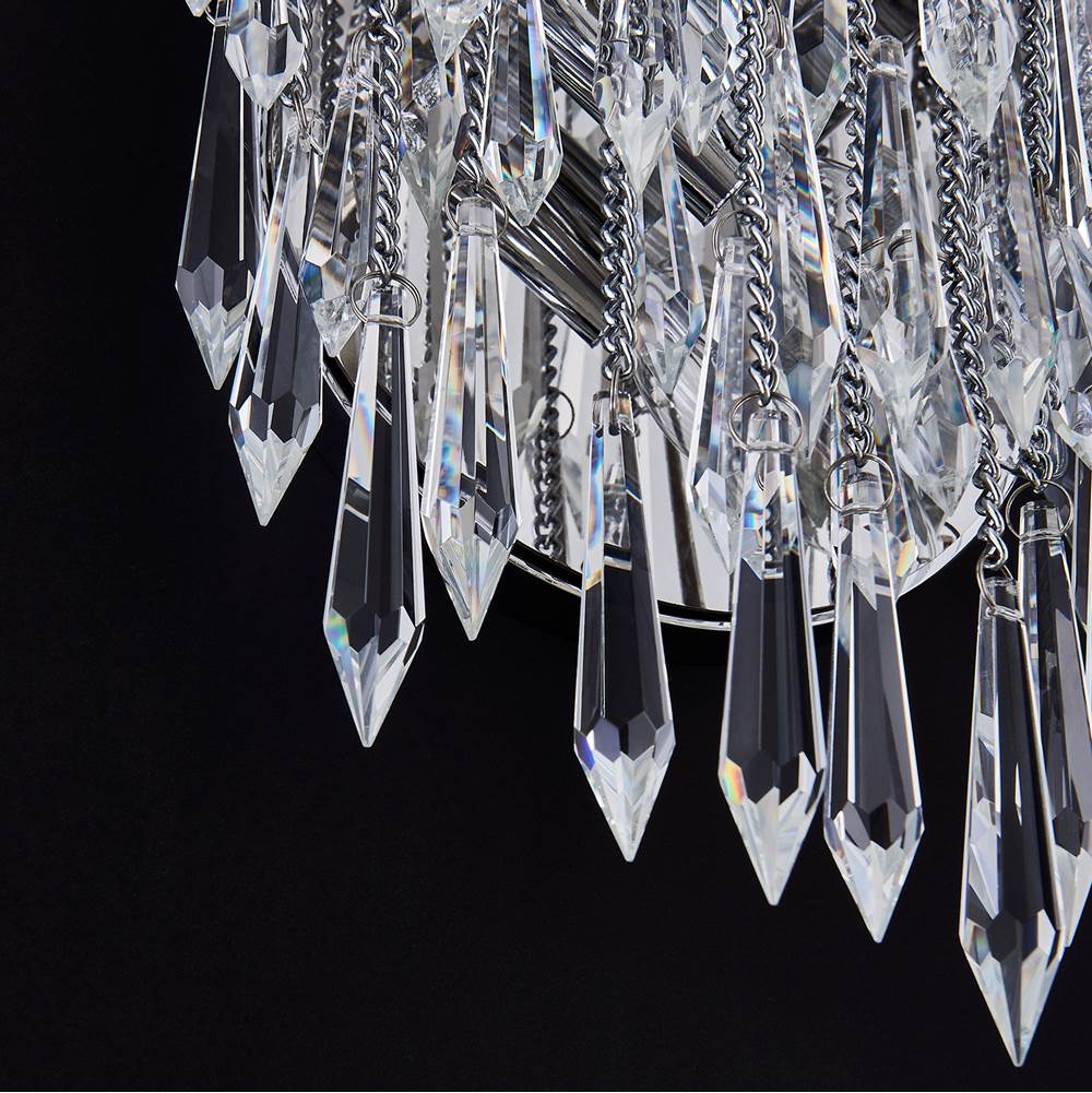 Allegri By Kalco Lighting 040623-010-FR001 Chrome Frangia 22-in 3 Light Socket Chrome/clear Wall Sconce Image 2