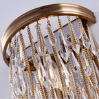 Allegri By Kalco Lighting 040623-038-FR001 Brushed Champagne Gold Frangia 22-in 3 Light Socket Brushed Champagne Gold/clear Wall Sconce Image 3