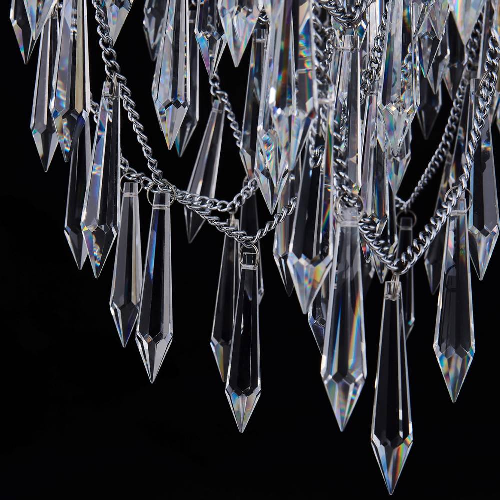 Allegri By Kalco Lighting 040655-010-FR001 Chrome Frangia 28-in 12 Light Socket Chrome/clear Chandelier Image 2