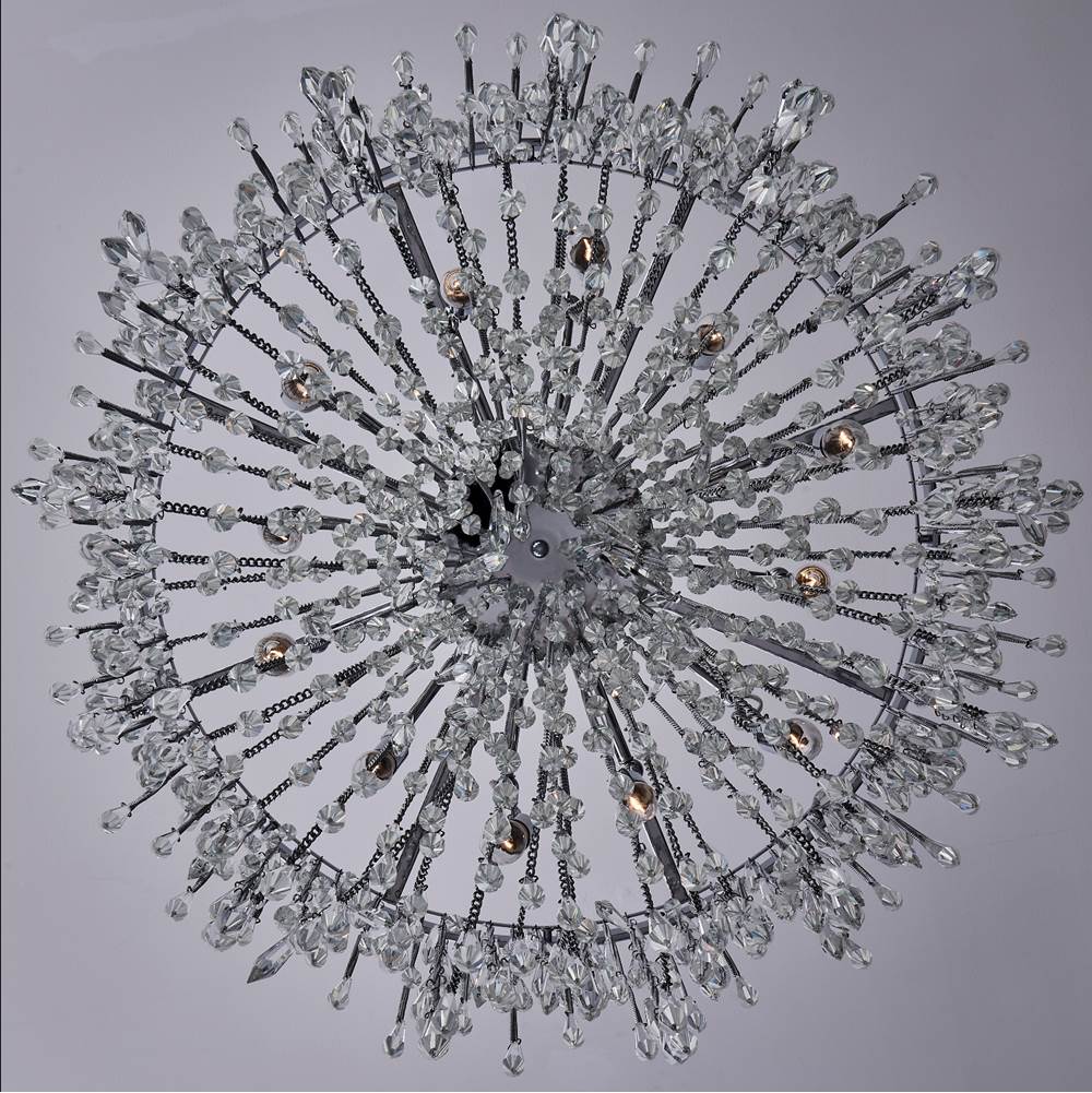 Allegri By Kalco Lighting Frangia 28-in 12 Light Socket Chrome/clear Chandelier
