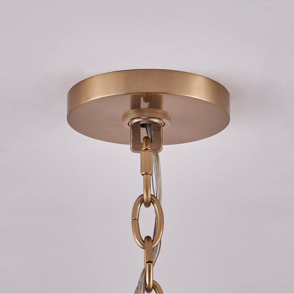 Allegri By Kalco Lighting 040655-038-FR001 Brushed Champagne Gold Frangia 28-in 12 Light Socket Brushed Champagne Gold/clear Chandelier Image 2