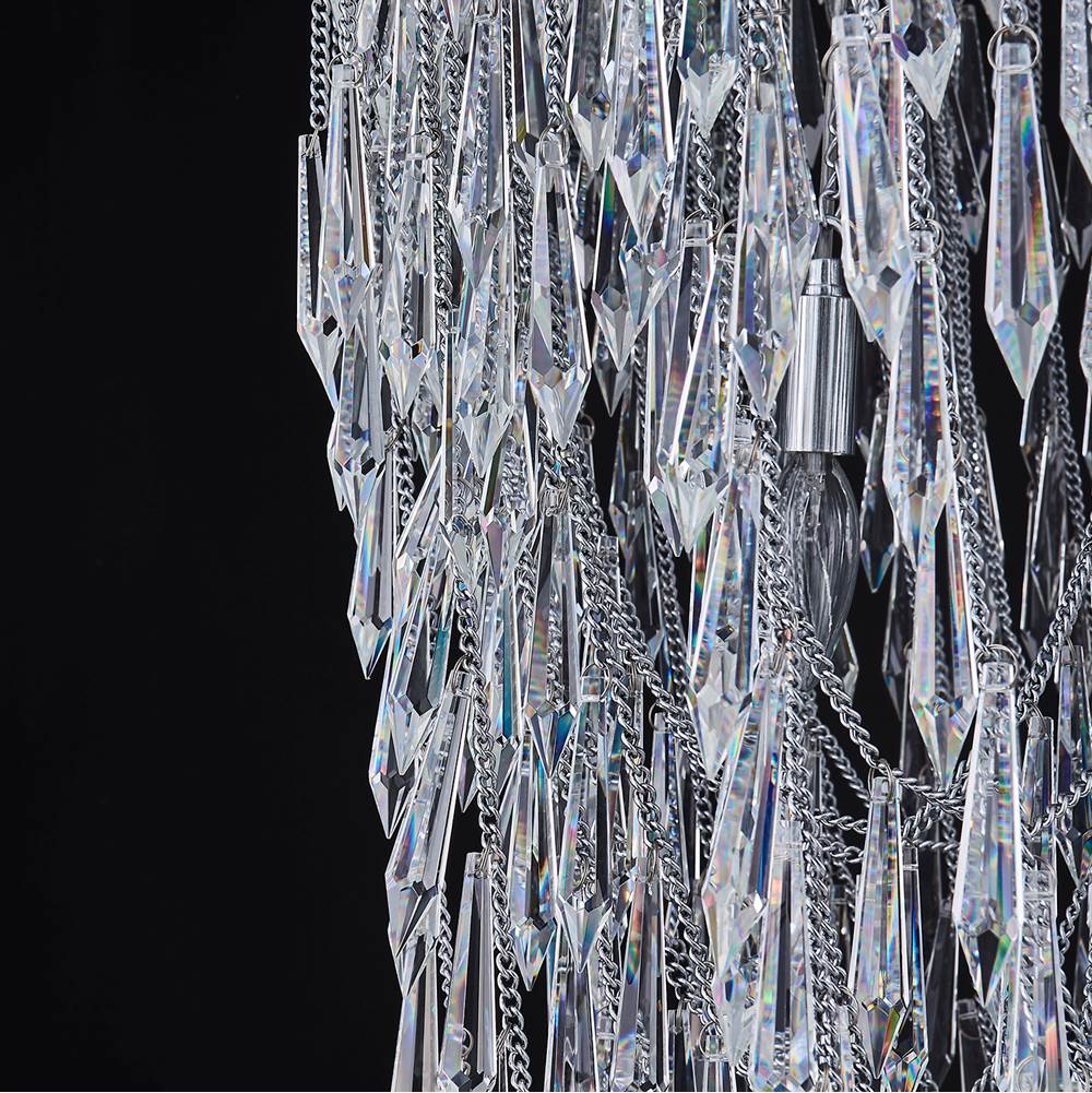 Allegri By Kalco Lighting 040656-010-FR001 Chrome Frangia 34-in 18 Light Socket Chrome/clear Chandelier Image 2
